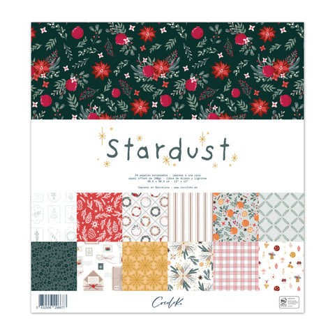 Bloc de 24 papeles 12"x12" Stardust