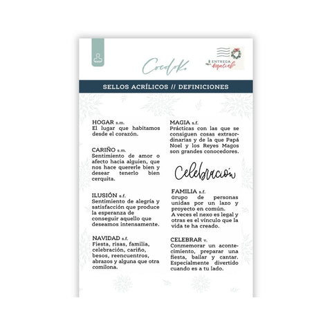 Segells de Scrapbooking Definicions LLIURAMENT ESPECIAL