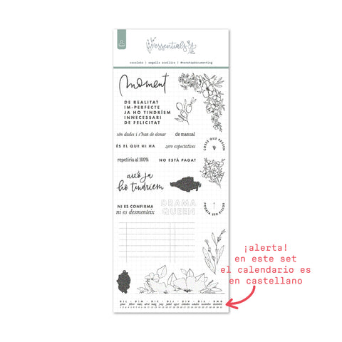Sellos de Scrapbooking 10x21cm essentials CAT *con defecto