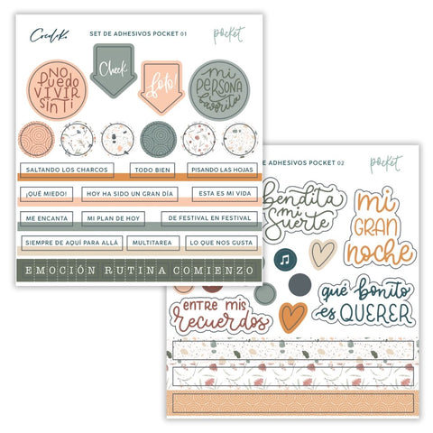 Set Die Cuts + Stickers (extra) NOTAS DE PAPEL