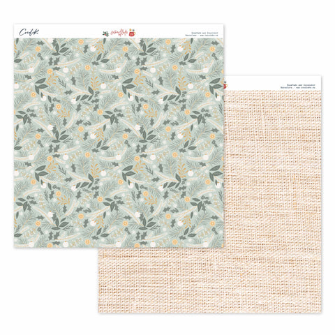Bloc de 24 papers 12"x12" SNOWFLAKE
