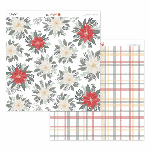 Bloc de 24 papers 12"x12" SNOWFLAKE