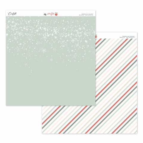 Bloc de 24 papers 12"x12" SNOWFLAKE