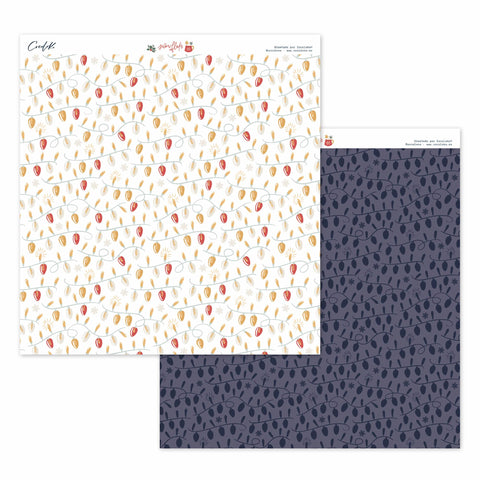 Bloc de 24 papers 12"x12" SNOWFLAKE