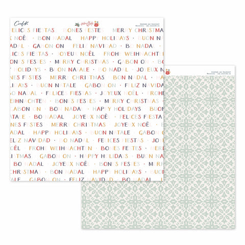 Bloc de 24 papers 12"x12" SNOWFLAKE