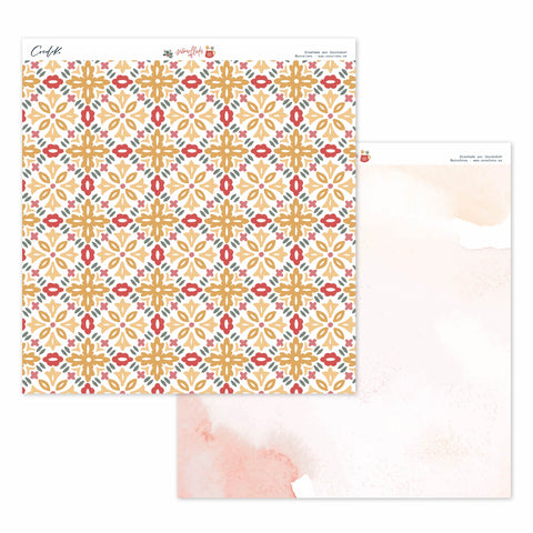 Bloc de 24 papers 12"x12" SNOWFLAKE