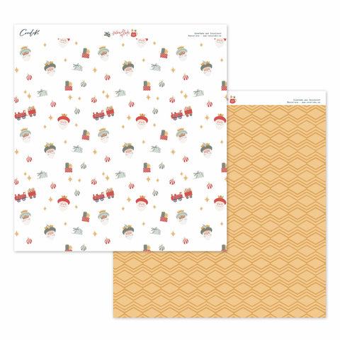 Bloc de 24 papers 12"x12" SNOWFLAKE