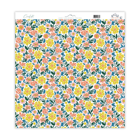 Vellum 12x12 a una cara "Flores Starry" STARRY NIGHTS
