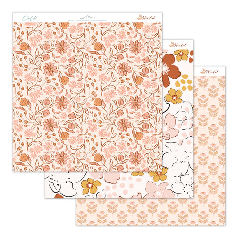 Bloc de 16 papeles 12"x12" WILD