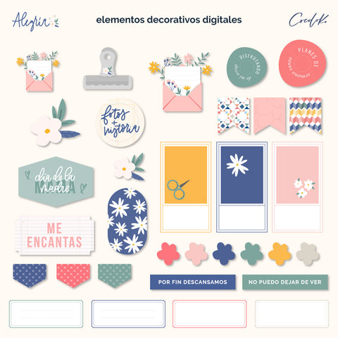 Pack de Elementos Digitales Alegría