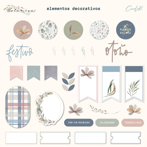 Botanical Digital Elements Pack