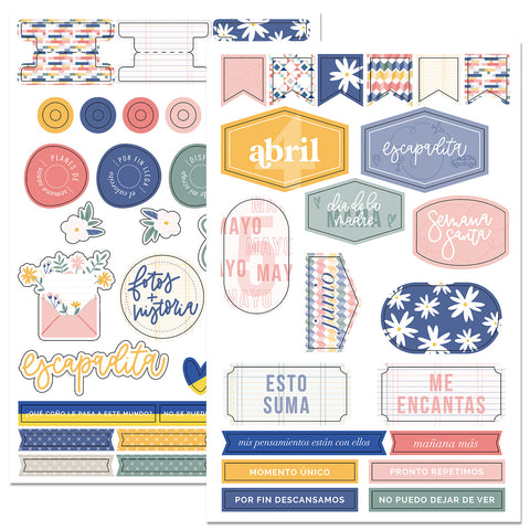 Set EXTRA de Die Cuts + Pegatinas ALEGRIA