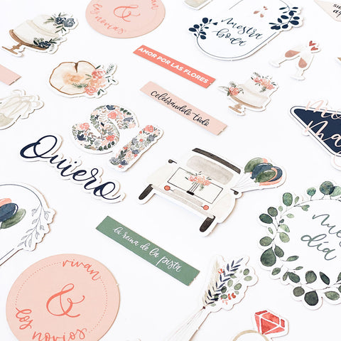 Set de Die Cuts Palabras/Boda Amore