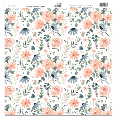 Vellum Flors 12"x12" AMORE