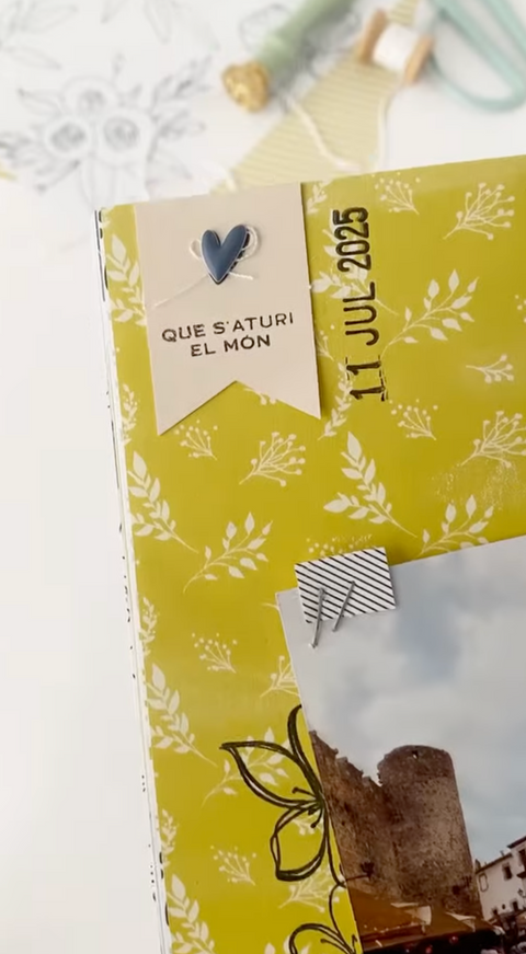Journal Indigo con Cristina: jugando con diagonales y lacres