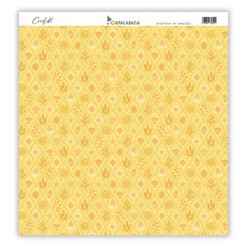 12x12 single-sided paper "yellow atlantic" COPACABANA 