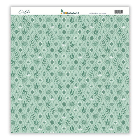 12x12 single-sided paper "green atlantic" COPACABANA 