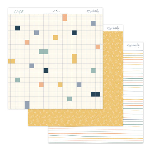 Bloc de 12 papeles 12"x12" essentials