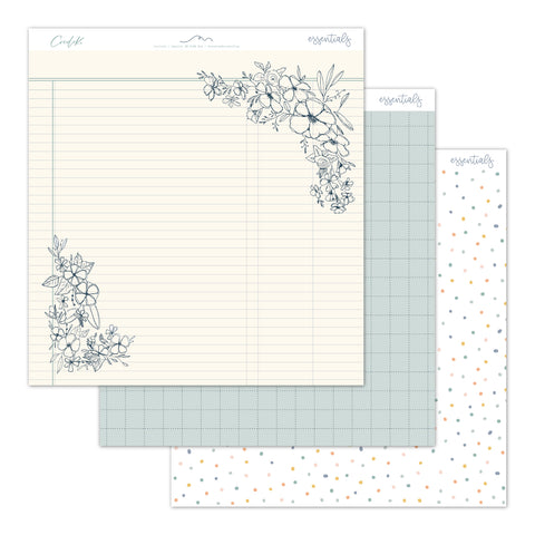 Bloc de 12 papeles 12"x12" essentials