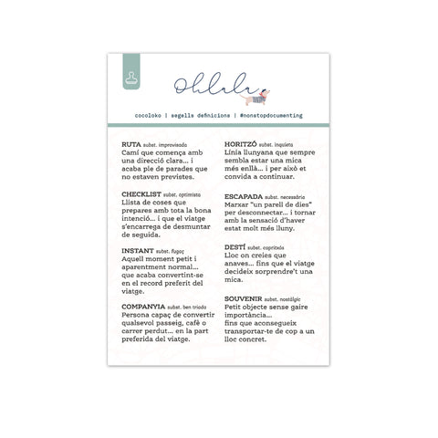 Sellos de Scrapbooking Definiciones OHLALA CATALÀ