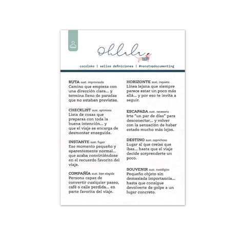 Sellos de Scrapbooking Definiciones OHLALA ESP