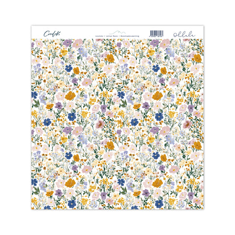 Vellum 12x12 a una cara Fleurs OHLALA