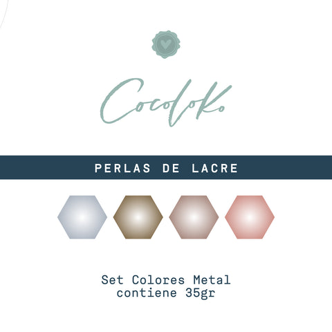 Set de perlas de lacre - Colores Metal