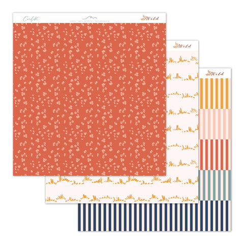 Bloc de 16 papeles 12"x12" WILD