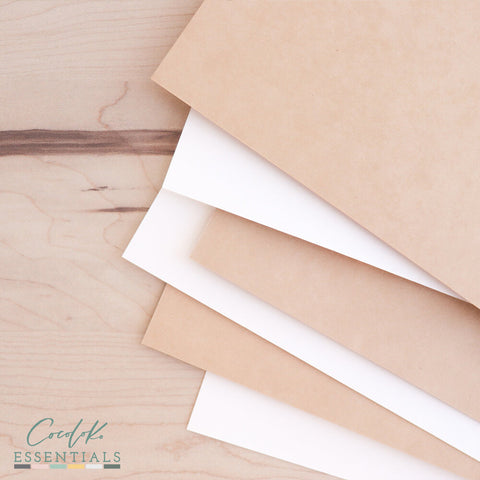 Pack of 6 Natural White Cards from Cocoloko ESSENTIALS 