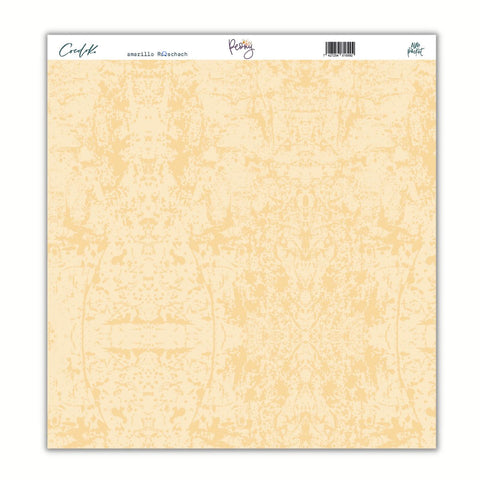 12x12 single-sided paper "Roscharch yellow" PEONY 