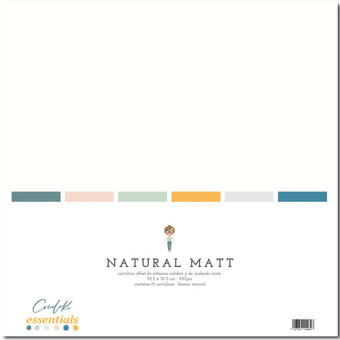 Pack of 12 Natural MATT Cards from Cocoloko ESSENTIALS