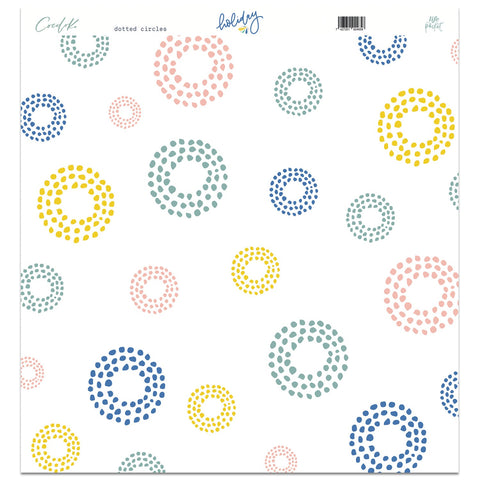 12x12 single-sided paper "dotted circles" HOLIDAY 